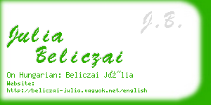 julia beliczai business card